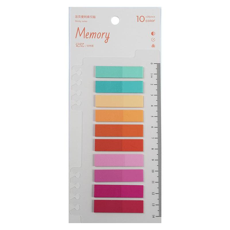 See Eslite Retro Color Index Stickers Notes 200 Sheets Ruler NP-000019 - CHL-STORE 