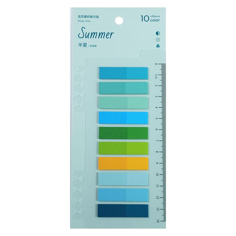 See Eslite Retro Color Index Stickers Notes 200 Sheets Ruler NP-000019 - CHL-STORE 