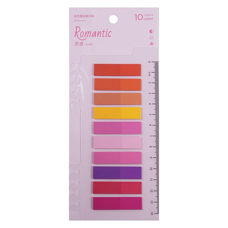 See Eslite Retro Color Index Stickers Notes 200 Sheets Ruler NP-000019 - CHL-STORE 