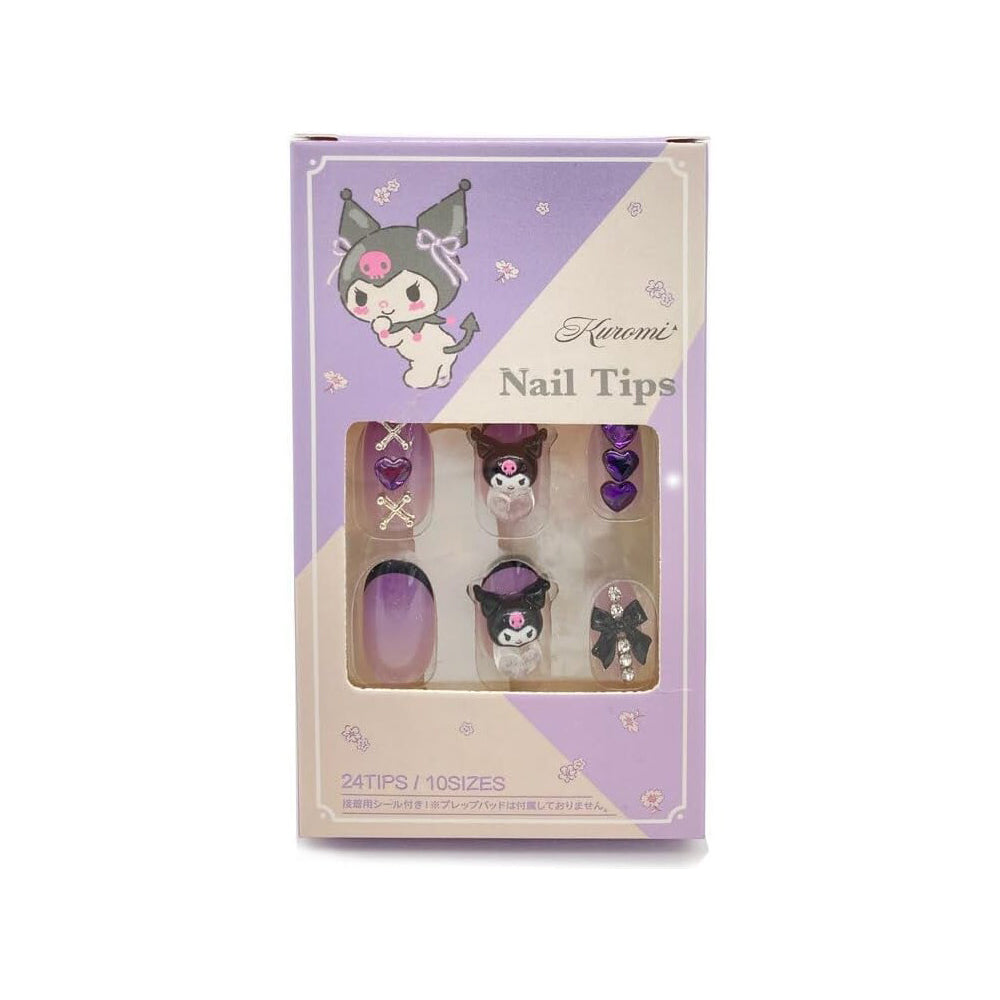 Kuromi & Big-Eared Dog Sanrio Nail Art Set - 24 Pieces