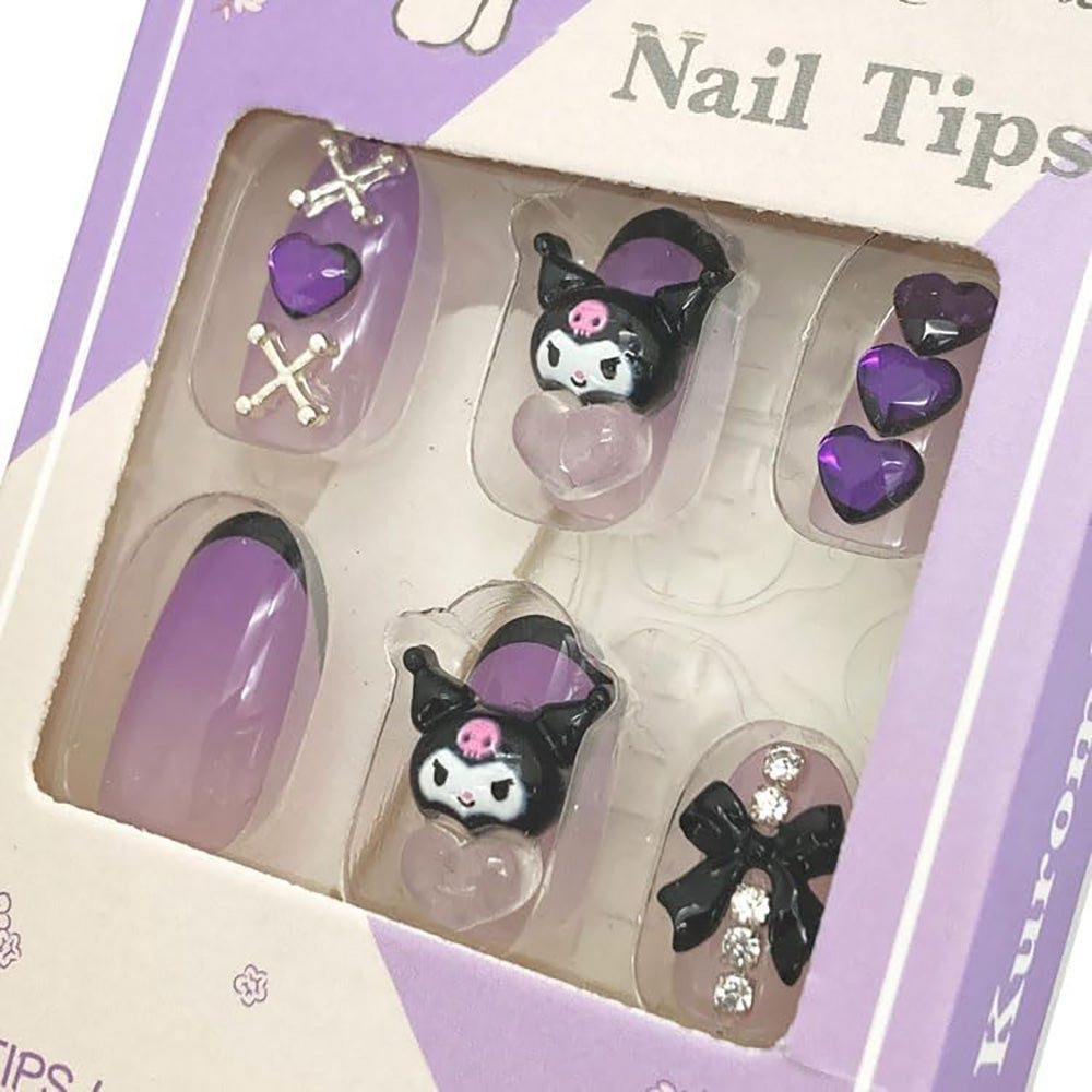 Kuromi & Big-Eared Dog Sanrio Nail Art Set - 24 Pieces