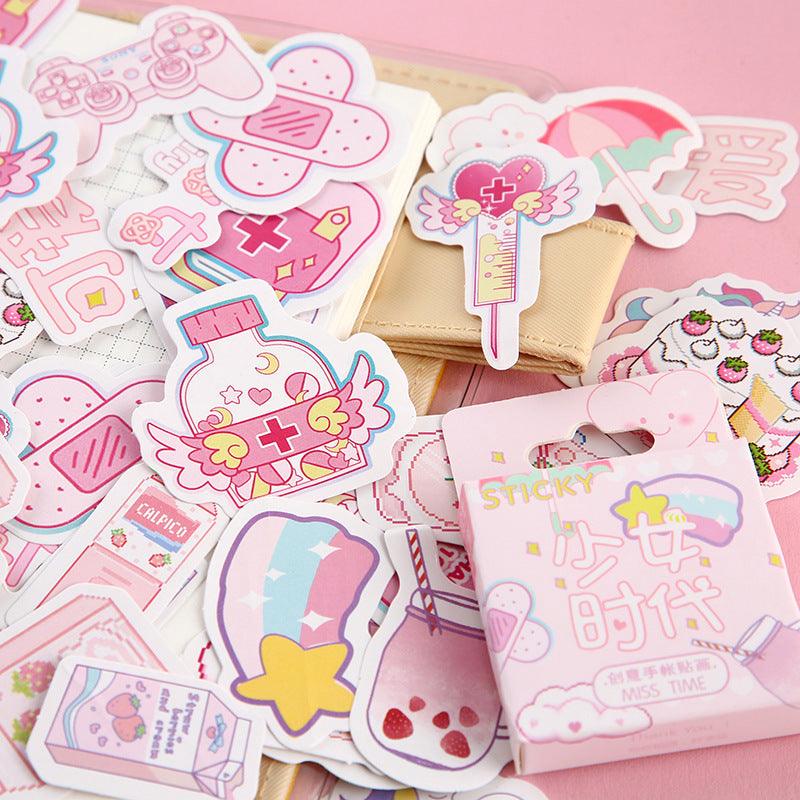 Shi guang boxed stickers Girls' Generation series 46 pieces into DIY small fresh hand account album Small things in life Small things in cultural creation - CHL-STORE 