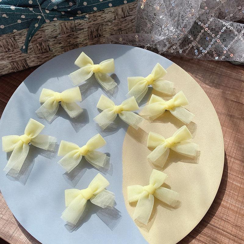 Simple and cute Korean-style hair clip 10pcs with small bow-duckbill clip style design beauty salon cute shape - CHL-STORE 