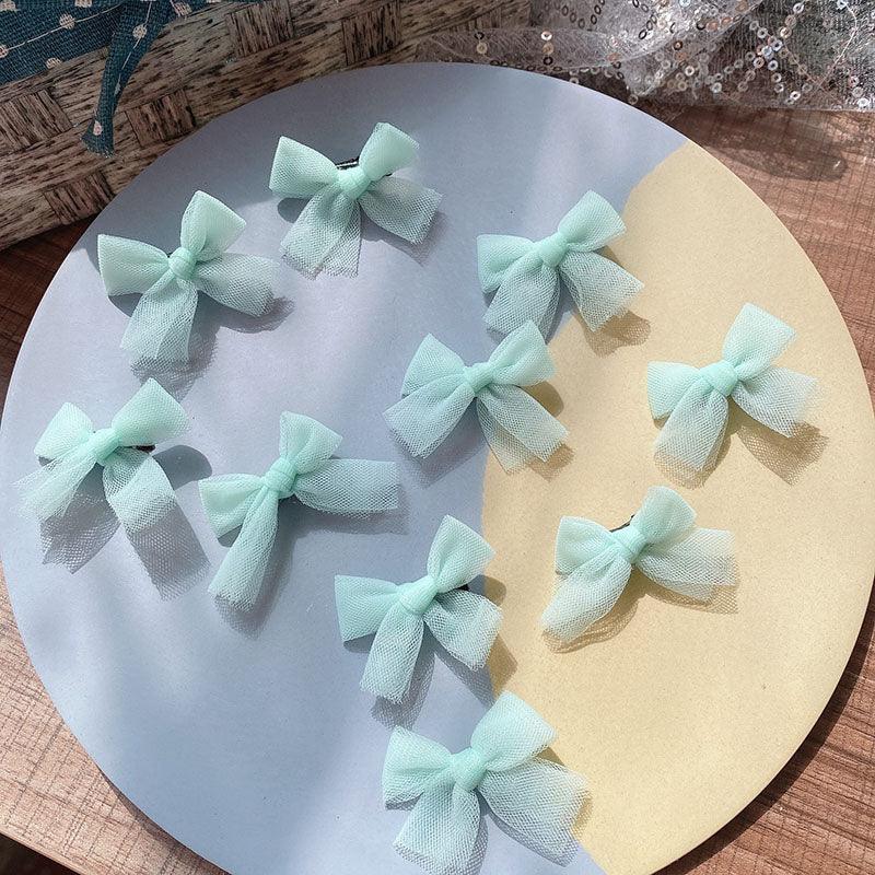 Simple and cute Korean-style hair clip 10pcs with small bow-duckbill clip style design beauty salon cute shape - CHL-STORE 