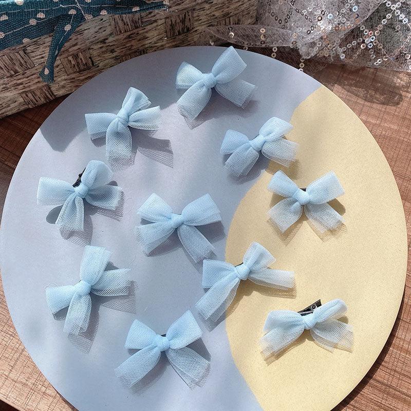 Simple and cute Korean-style hair clip 10pcs with small bow-duckbill clip style design beauty salon cute shape - CHL-STORE 