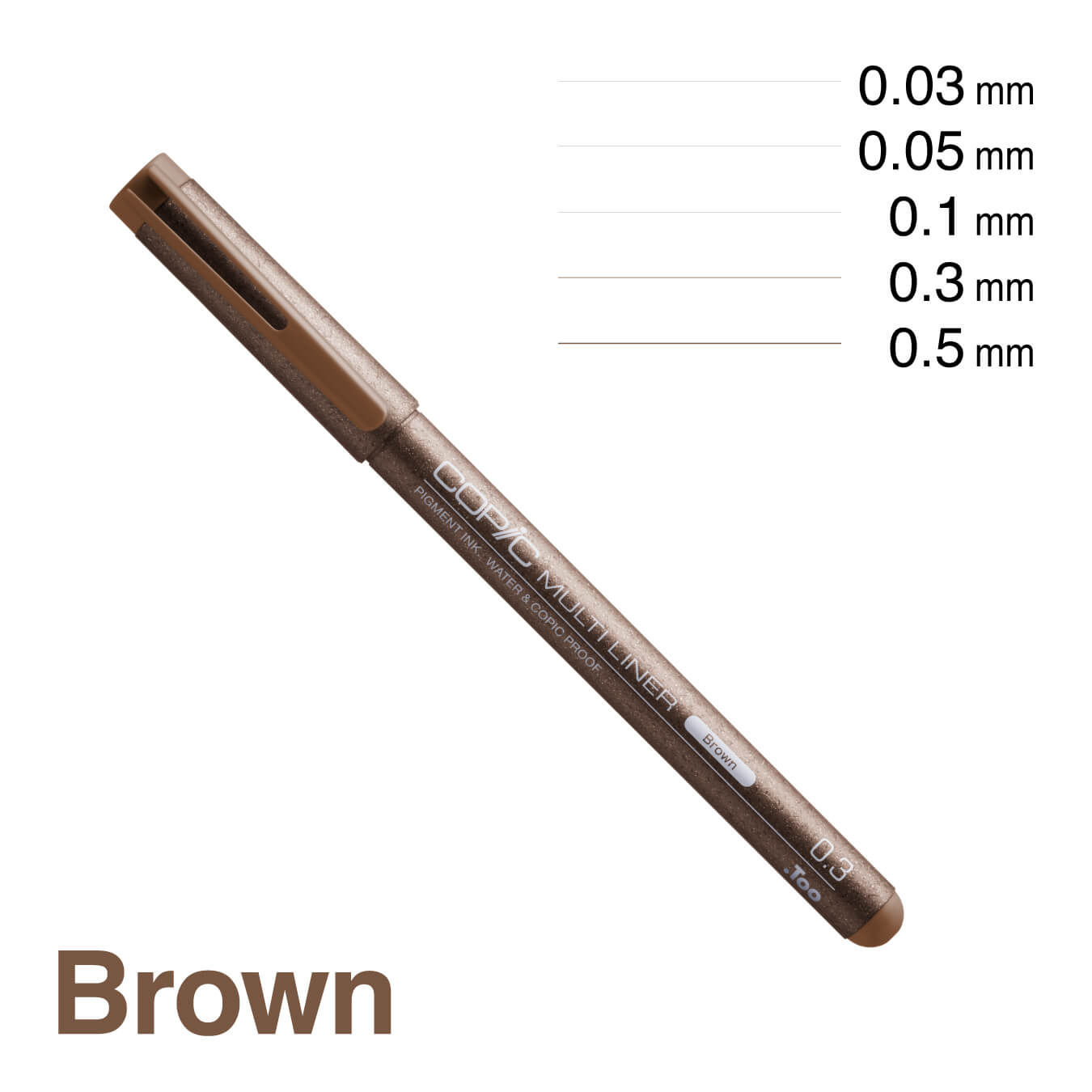 COPIC 0.1mm 0.05mm water based drawing pen technical pen dark brown cobalt blue