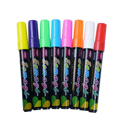 Special pen for LED electronic fluorescent board, 8 colors, erasable, handwritten advertising light board pen, fluorescent pen, water spray board wiper, water-soaked wiping cloth - CHL-STORE 