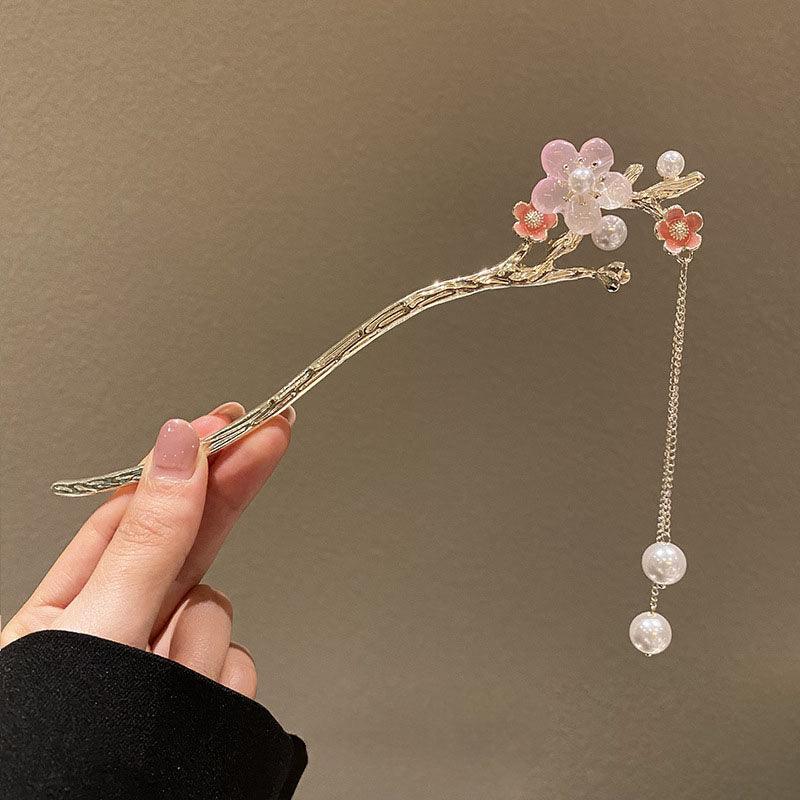 Super fairy ancient style high-end hairpin pendant step shaking hairpin Chinese style flower hair accessories design hairpin ancient style - CHL-STORE 