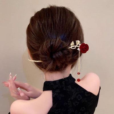 Super fairy ancient style high-end hairpin pendant step shaking hairpin Chinese style flower hair accessories design hairpin ancient style - CHL-STORE 