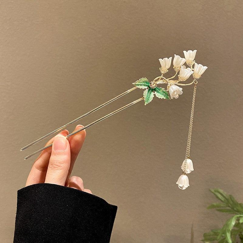 Super fairy ancient style high-end hairpin pendant step shaking hairpin Chinese style flower hair accessories design hairpin ancient style - CHL-STORE 