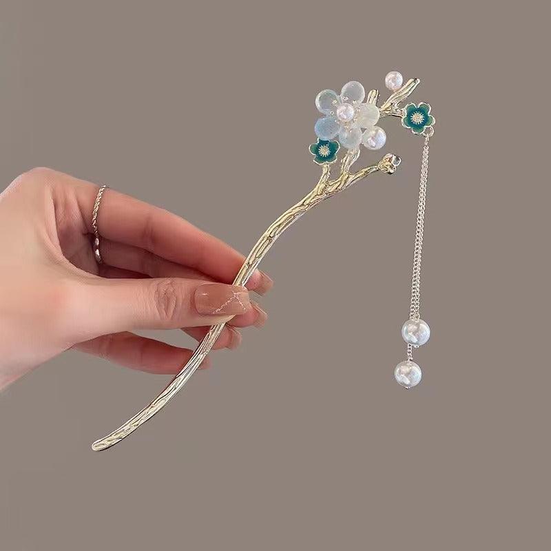 Super fairy ancient style high-end hairpin pendant step shaking hairpin Chinese style flower hair accessories design hairpin ancient style - CHL-STORE 