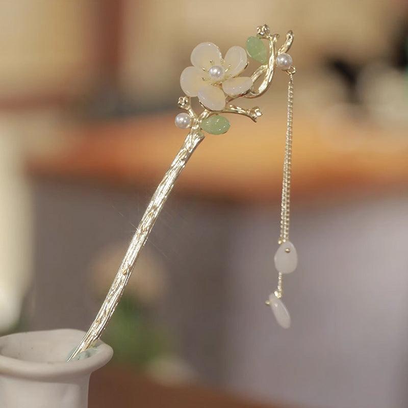 Super fairy ancient style high-end hairpin pendant step shaking hairpin Chinese style flower hair accessories design hairpin ancient style - CHL-STORE 