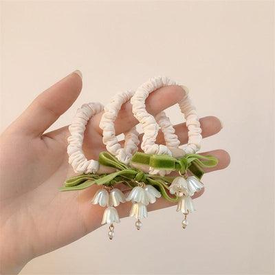 Sweet lily-of-the-valley, forest-based bow hair tie, thick, long and short, elegant and sweet, gorgeous and soft, popular elements, hair styling, hair accessories - CHL-STORE 