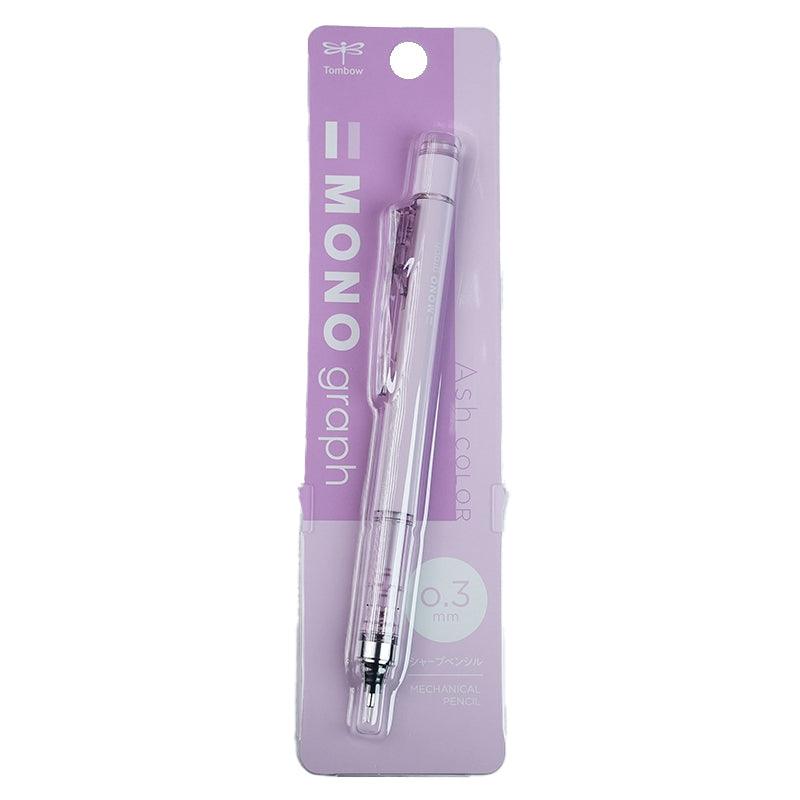 TOMBOW MONO graph Misty Gray Limited 0.5mm 0.3mm Mechanical Pencil + Eraser Japan Limited Edition Taupe Sage Green Iron Gray Lavender Purple - CHL-STORE 