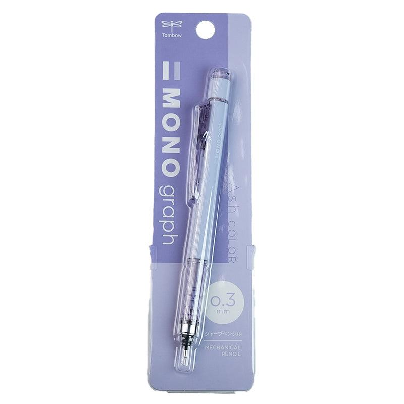 TOMBOW MONO graph Misty Gray Limited 0.5mm 0.3mm Mechanical Pencil + Eraser Japan Limited Edition Taupe Sage Green Iron Gray Lavender Purple - CHL-STORE 