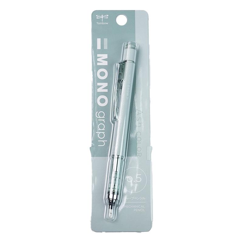 TOMBOW MONO graph Misty Gray Limited 0.5mm 0.3mm Mechanical Pencil + Eraser Japan Limited Edition Taupe Sage Green Iron Gray Lavender Purple - CHL-STORE 