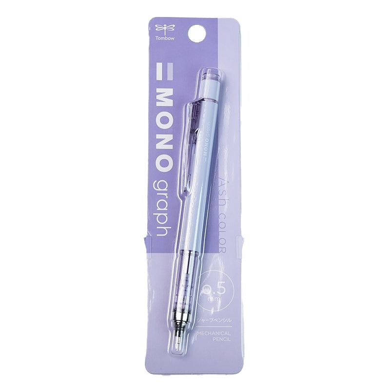 TOMBOW MONO graph Misty Gray Limited 0.5mm 0.3mm Mechanical Pencil + Eraser Japan Limited Edition Taupe Sage Green Iron Gray Lavender Purple - CHL-STORE 