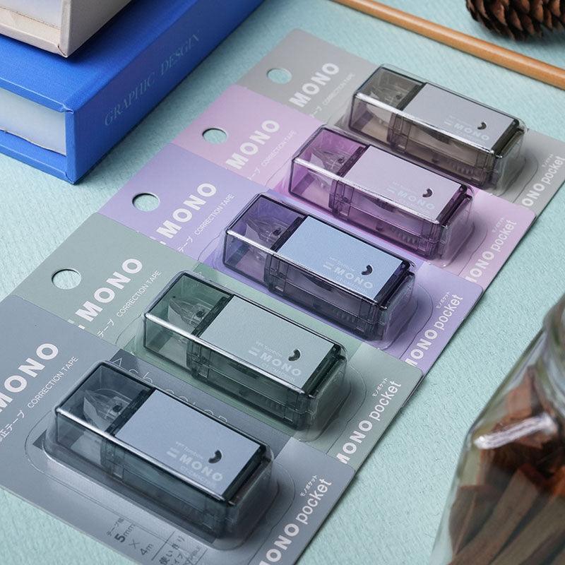 TOMBOW MONO Lite Misty Gray Limited 0.5mm Oily Pen Ball Pen + Correction Tape Office Study Japanese Stationery Limited Edition Taupe Sage Green Iron Gray Lavender Purple - CHL-STORE 