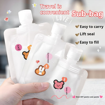 TravelEase Frosted Leak-Proof Refill Bags - 30ml, 50ml, 100ml