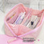 Korean ins large-capacity prism pencil case with simple separation, orderly, convenient and easy to carry, soft and girly blue pink prism pencil case