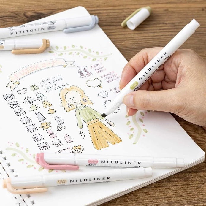 ZEBRA Mildliner Fragrance Highlighter | Double Tip Soft Color Highlighter | 6 Scents | Japan Limited Edition