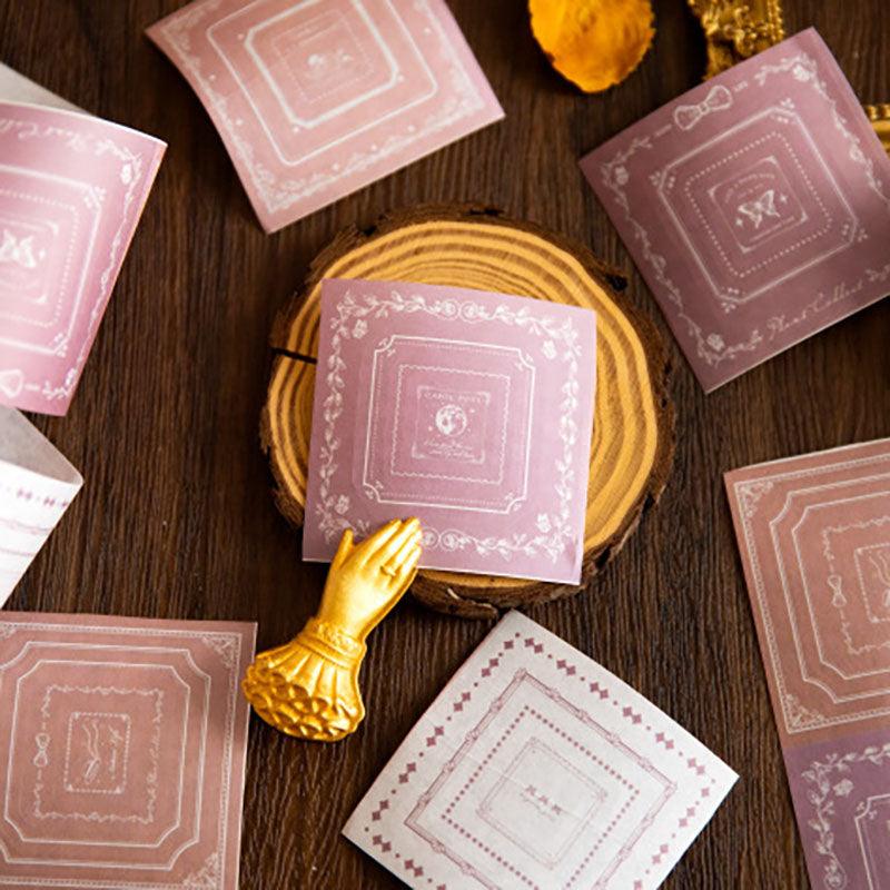 Twilight Tape Venetian Frame Series Roman Style Pocket Decoration Materials 6 Types 80 Pieces White Kraft Paper Frame Hollow Pocket Material Background Base DIY Collage - CHL-STORE 