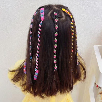 Twisted braids, dirty braids, colored braided hair ropes, children's hair curlers, styling double-head clips, colorful candy colors, popular elements - CHL-STORE 