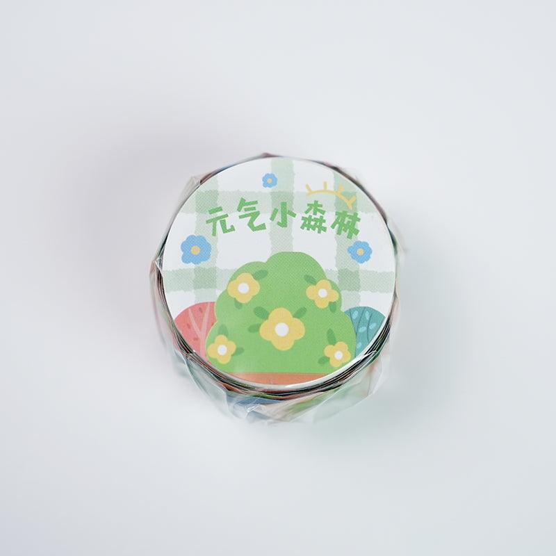 Wenshu Washi Tape Milk Hurrah Series 100pcs Special-shaped Collage Tearable Tape Hand-painted Sticker Animal Fruit Dessert Flower Weather Smiley Pocket DIY Collage Material - CHL-STORE 