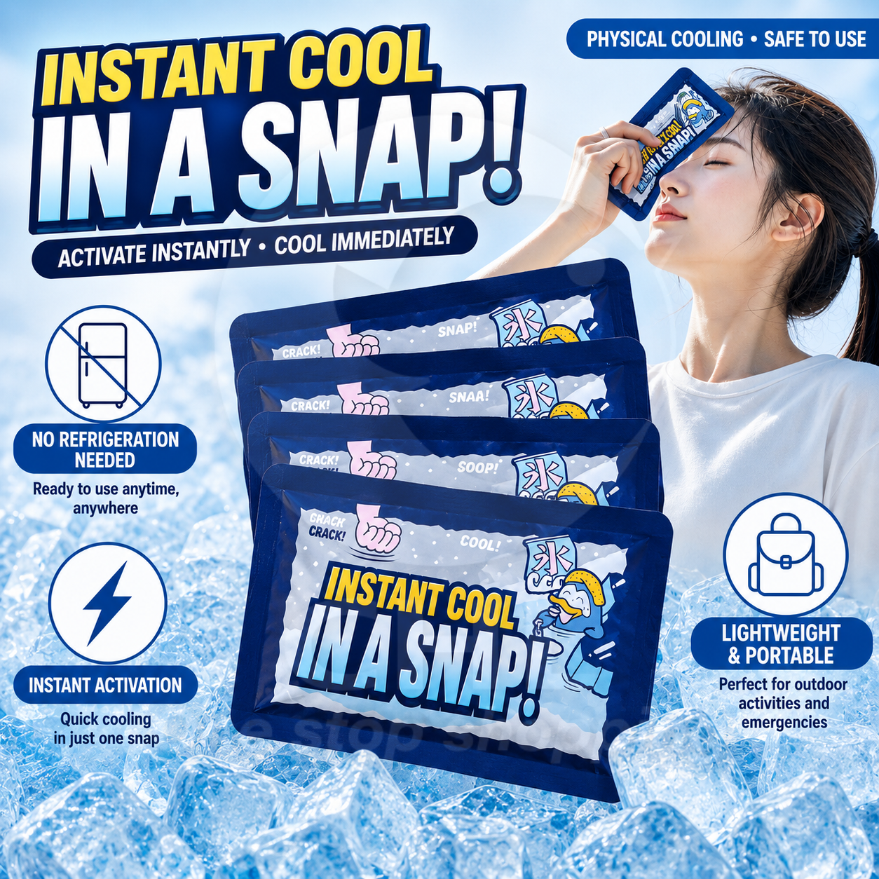 Instant Cool Relief Pack - Multi-Purpose, Travel-Friendly Solution