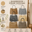 aristella Japanese-Style Handmade Straw Bag – Soft Paper Weave Shoulder Tote / Cinnamoroll Edition