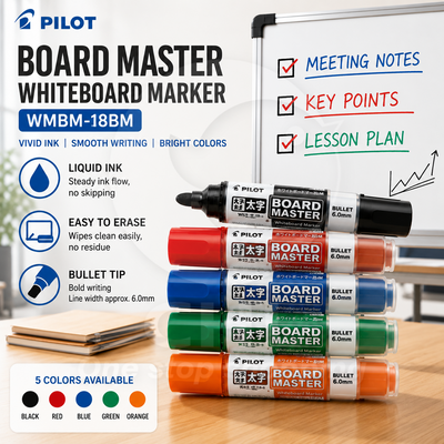 PILOT REFILLABLE WHITEBOARD PEN MARKS WMBM-12L