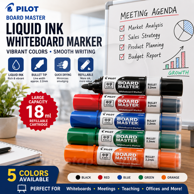 PILOT REFILLABLE WHITEBOARD PEN MARKS WMBM-12L