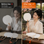 （予約注文）中国の裁判所スタイルブランクXuan Paper Hand Fan for DIY Painting to-000027