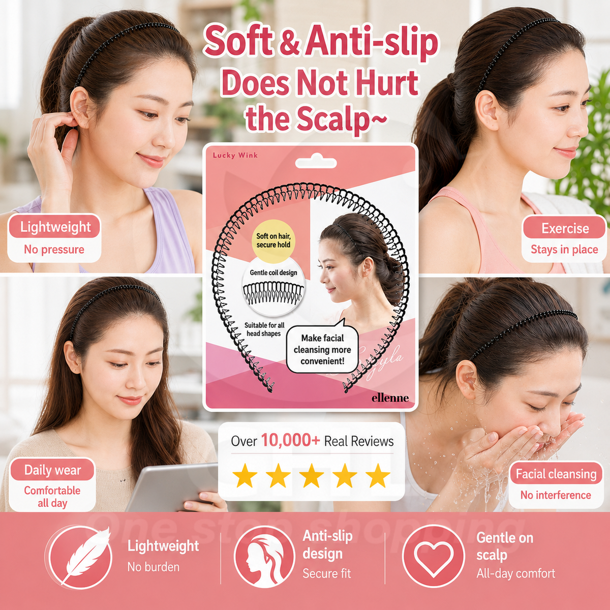 ComfortFlex No-Pinch Hairband - Lightweight & Portable Headband