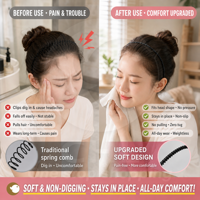ComfortFlex No-Pinch Hairband - Lightweight & Portable Headband