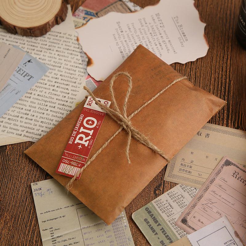 zakka retro kraft paper creative envelope confession nostalgic postcard storage bag fire paint envelope bag - CHL-STORE 
