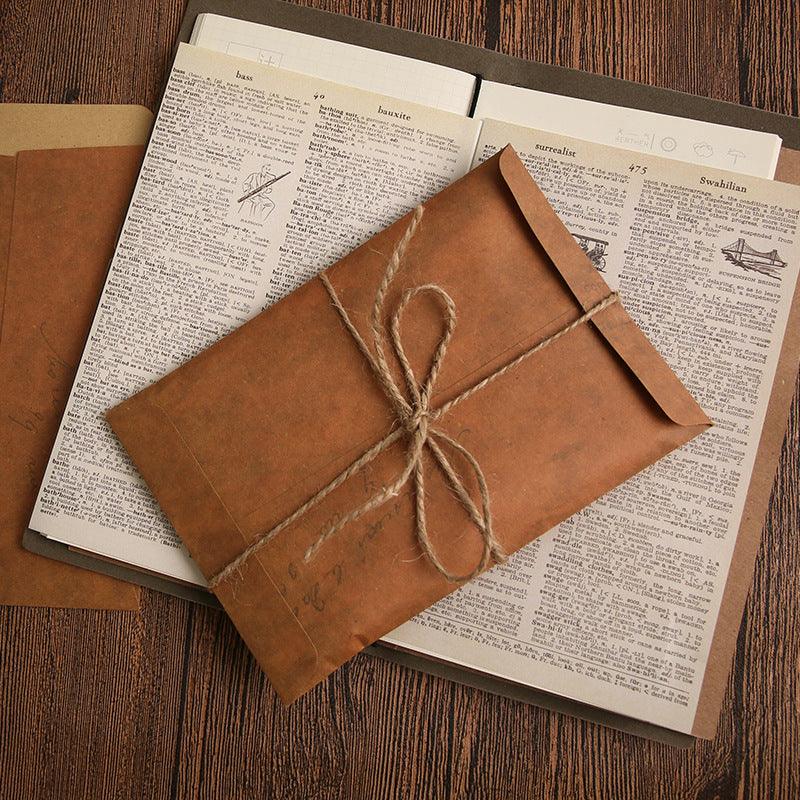 zakka retro kraft paper creative envelope confession nostalgic postcard storage bag fire paint envelope bag - CHL-STORE 