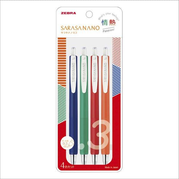 Zebra Sarasa Nano 0.3 mm Nuevo neutral Pen Retro Rell Relling Combination Combination Set