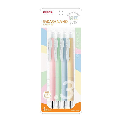 ZEBRA SARASA NANO 0.3mm new smoky color ultra-fine gel pen single 4 color group - CHL-STORE 