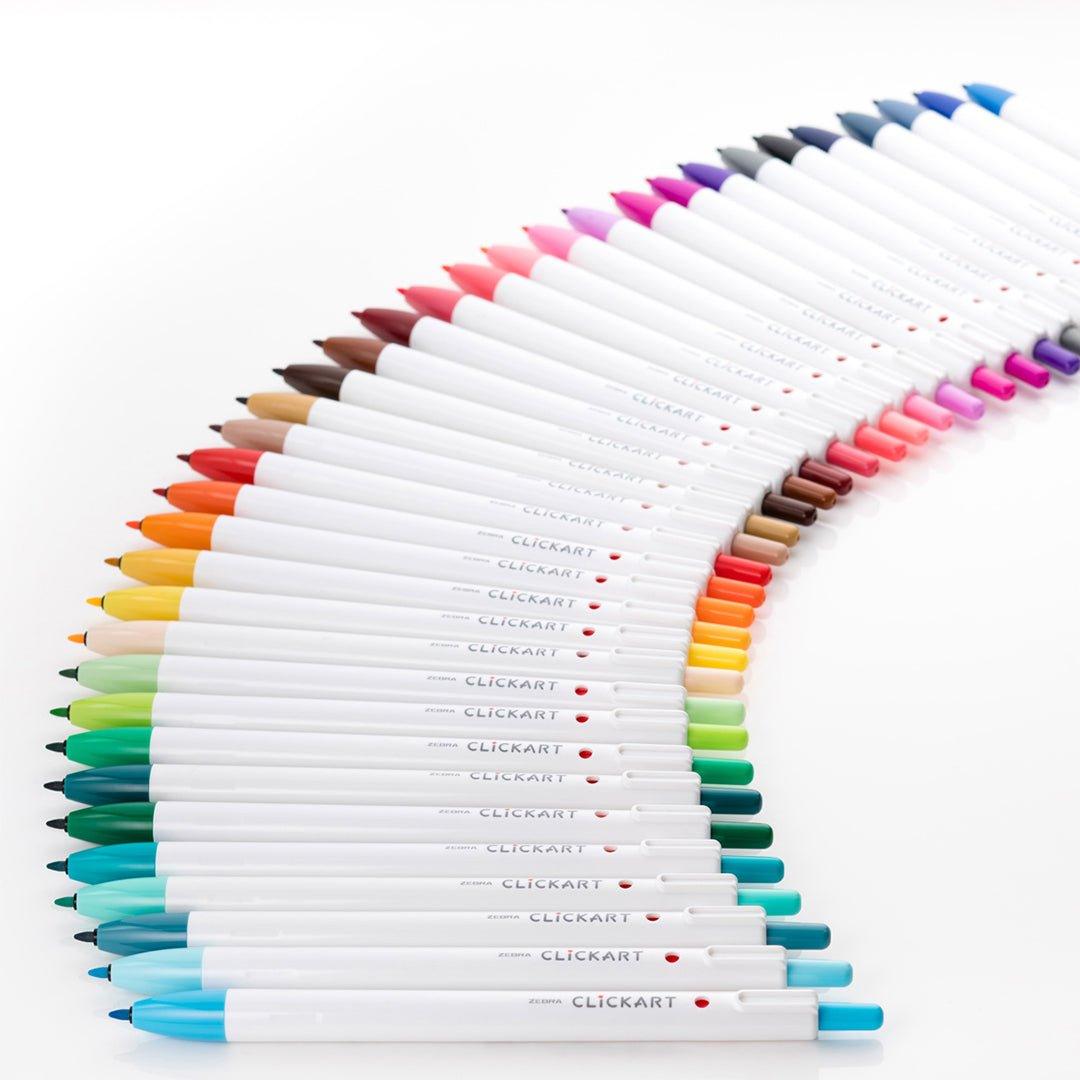 ZEBRA WYSS22 CLICKART Press-type water-based pen (all 36 colors) single / set - CHL-STORE 