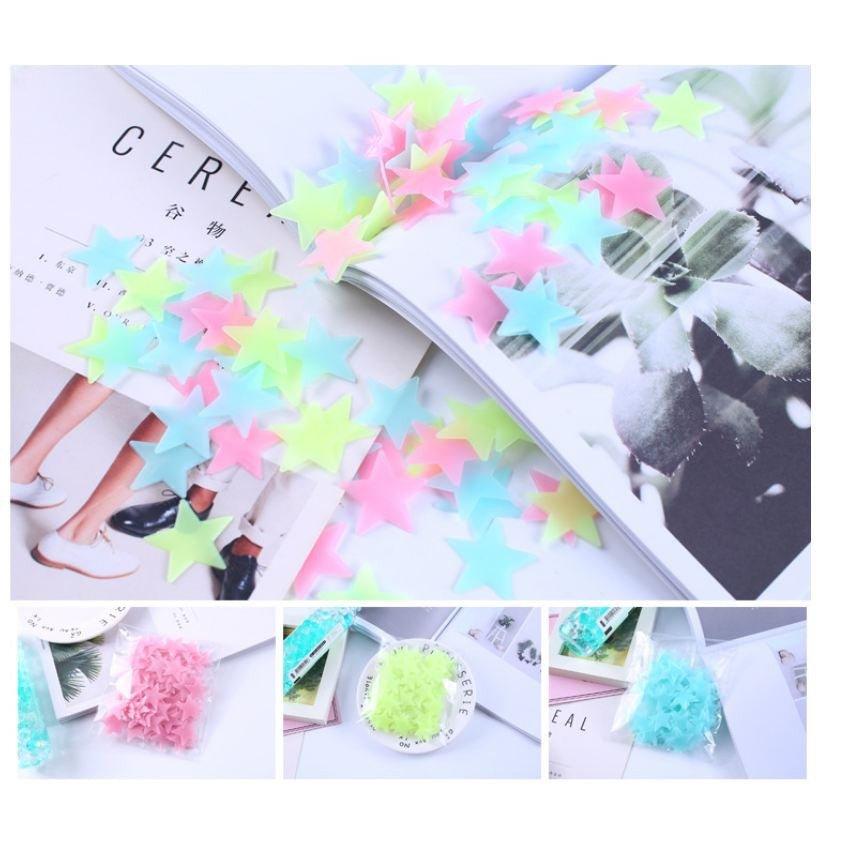 3CM Luminous Star Stickers 100 Fluorescent Wall Stickers Dream Star Wall Stickers 3D Stickers Wall Stickers Ceiling Stickers NP-H7TOG-901 - CHL-STORE 