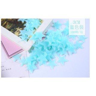 3CM Luminous Star Stickers 100 Fluorescent Wall Stickers Dream Star Wall Stickers 3D Stickers Wall Stickers Ceiling Stickers NP-H7TOG-901 - CHL-STORE 