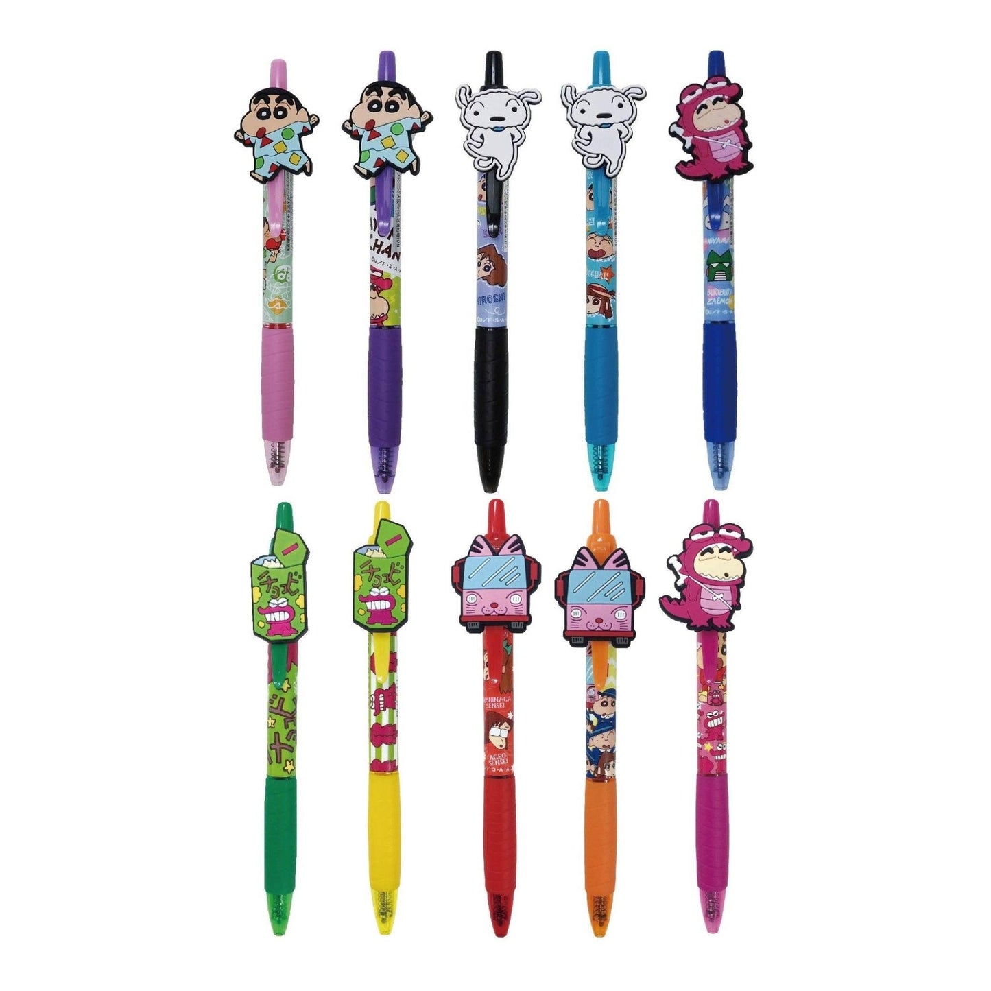 AI PLANNING K-6550 Crayon Shin-chan Series 0.7MM Gel Pen With Cute Pen Clip - CHL-STORE 
