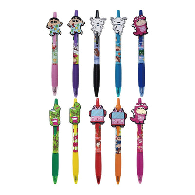 AI PLANNING K-6550 Crayon Shin-chan Series 0.7MM Gel Pen With Cute Pen Clip - CHL-STORE 