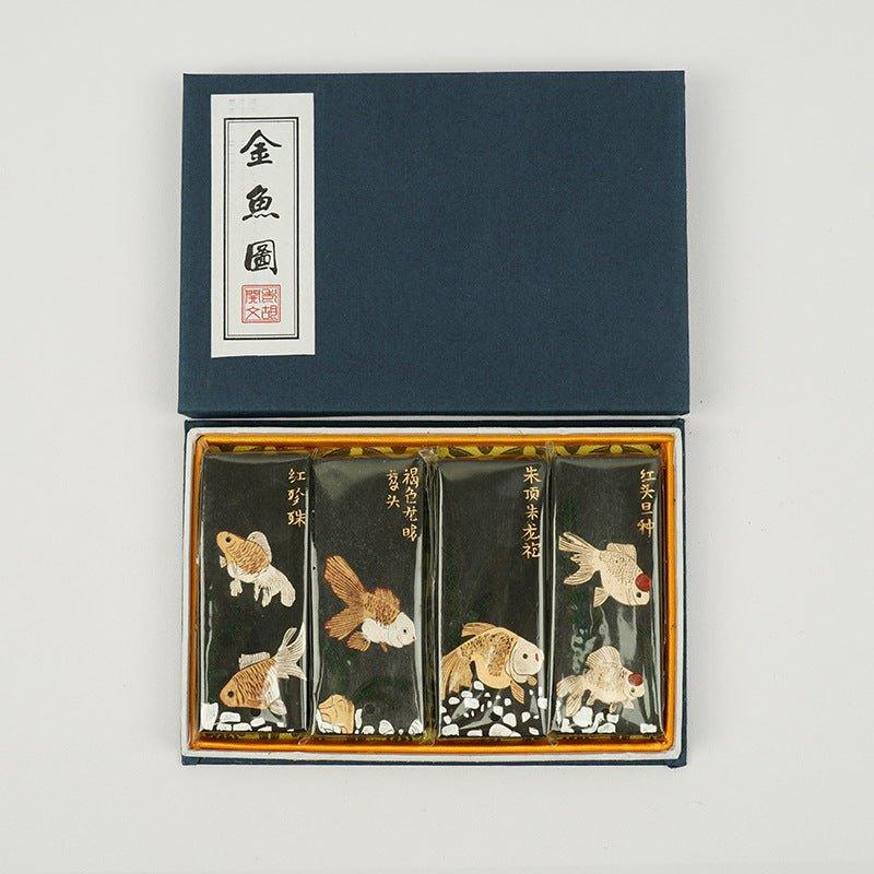 Anhui Hu Kaiwen Four Treasures of the study boxed ink sticks 4 pieces in a box NP-090035 - CHL-STORE 