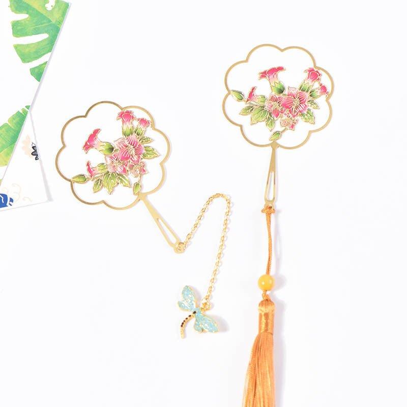 Antique Cultural and Creative Metal Bookmarks Modeling Bookmarks Fan Bookmarks Chinese Style - CHL-STORE 