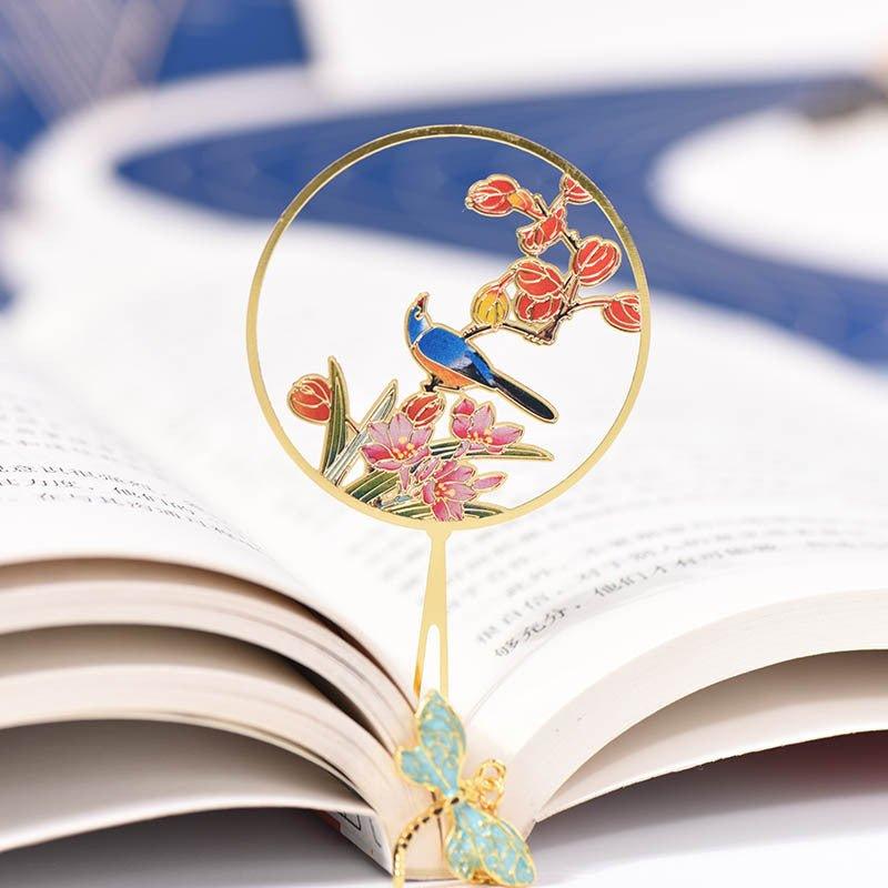 Antique Cultural and Creative Metal Bookmarks Modeling Bookmarks Fan Bookmarks Chinese Style - CHL-STORE 