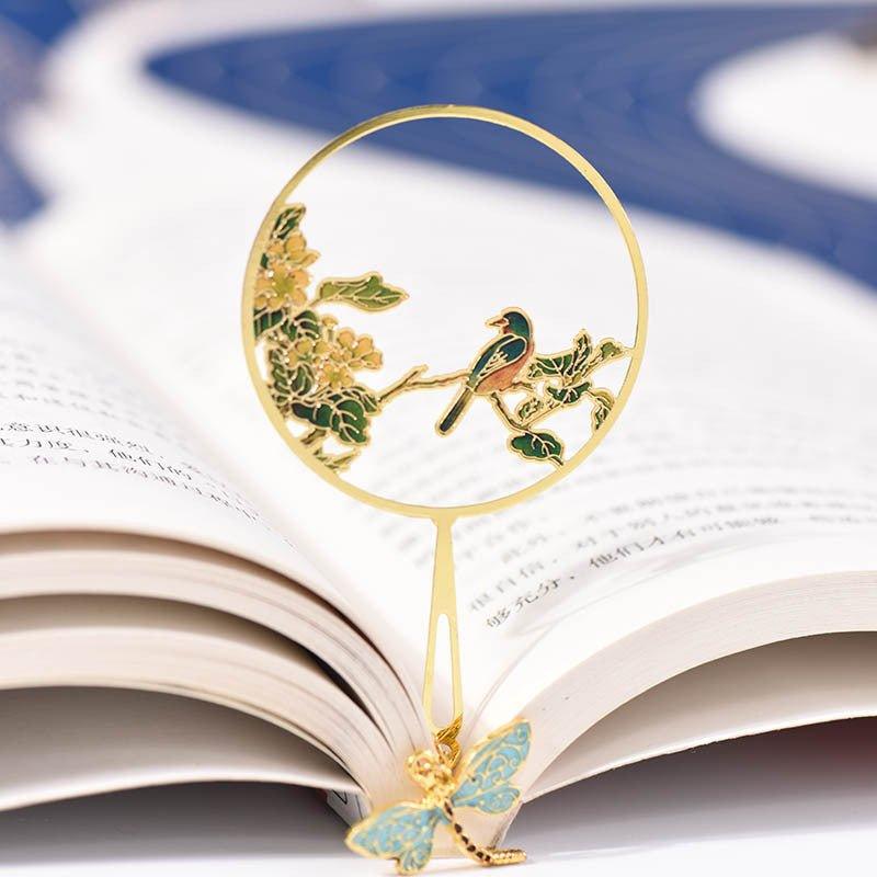 Antique Cultural and Creative Metal Bookmarks Modeling Bookmarks Fan Bookmarks Chinese Style - CHL-STORE 