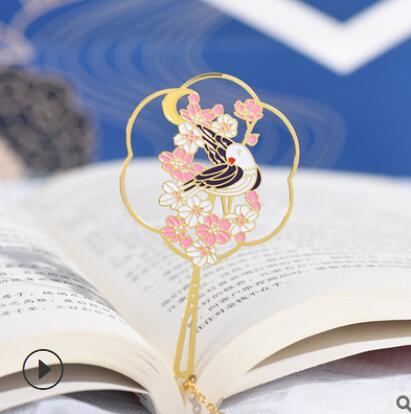 Antique Cultural and Creative Metal Bookmarks Modeling Bookmarks Fan Bookmarks Chinese Style - CHL-STORE 