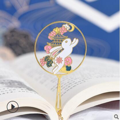 Antique Cultural and Creative Metal Bookmarks Modeling Bookmarks Fan Bookmarks Chinese Style - CHL-STORE 